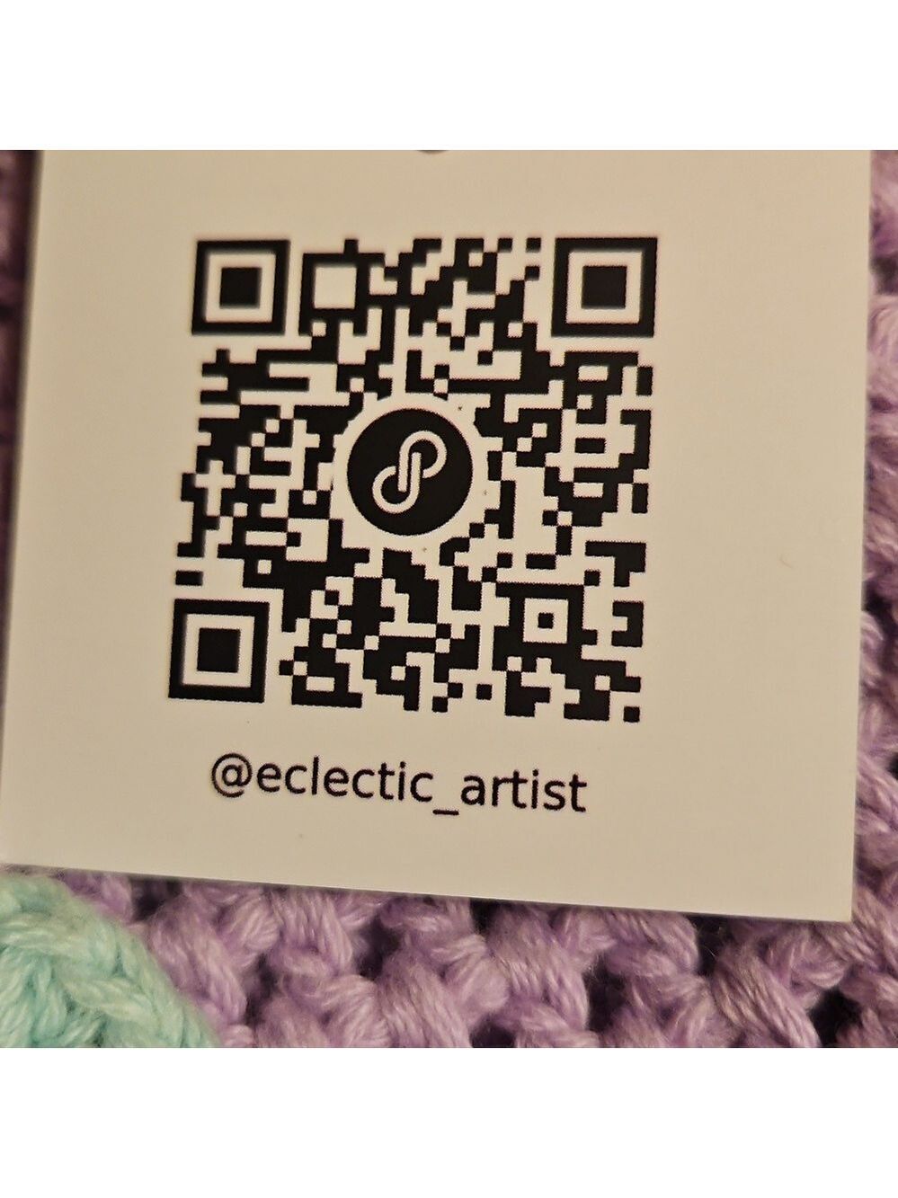 Hand Crafted upcycle crochet lavander Beanie handmade flower grannycore girl hat - Picture 3 of 17